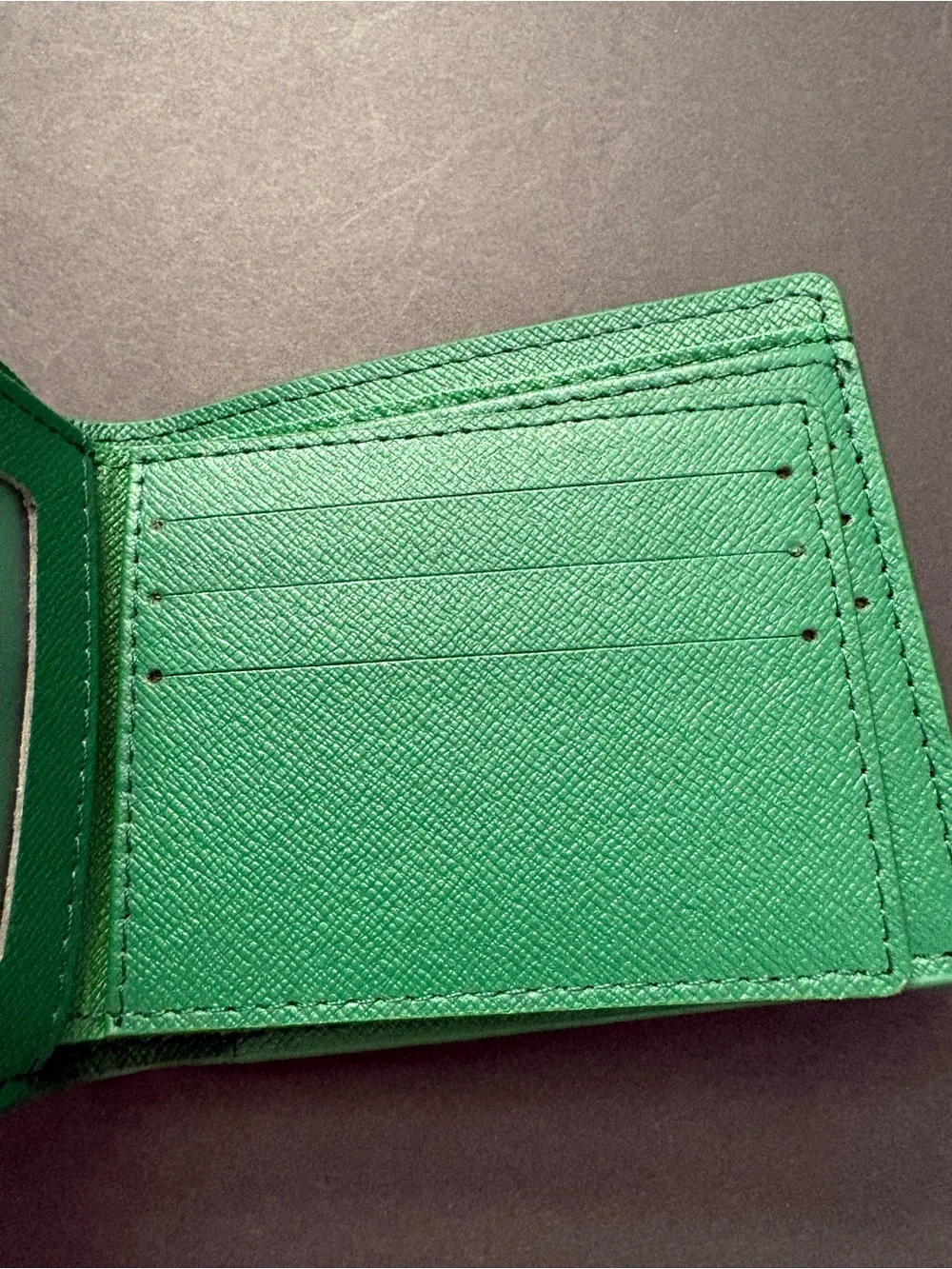 Fashion Men’s Green Bifold Wallet Multicolored Print